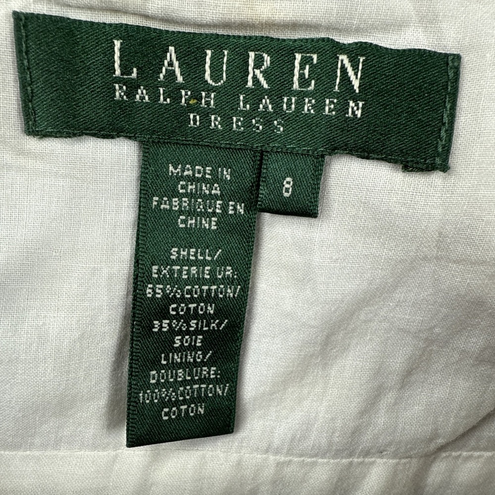 Lauren Ralph Lauren Maxi Dress Womens 8 Paisley Lined Tiered Silk Cotton Summer - Picture 8 of 14